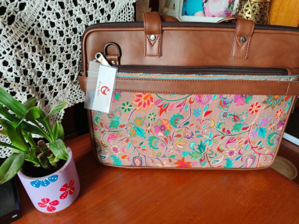 Kashmiri kalamkari embroidered laptop bags