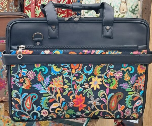 Kashmiri Embroidered Leather Laptop Bags - Image 4